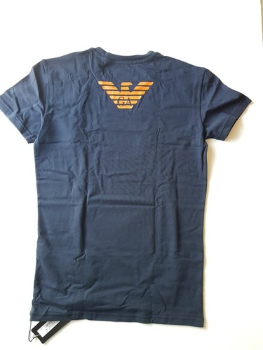 Emporio Armani T shirt Men Round Neck Size M Colour Navy - Picture 2 of 5