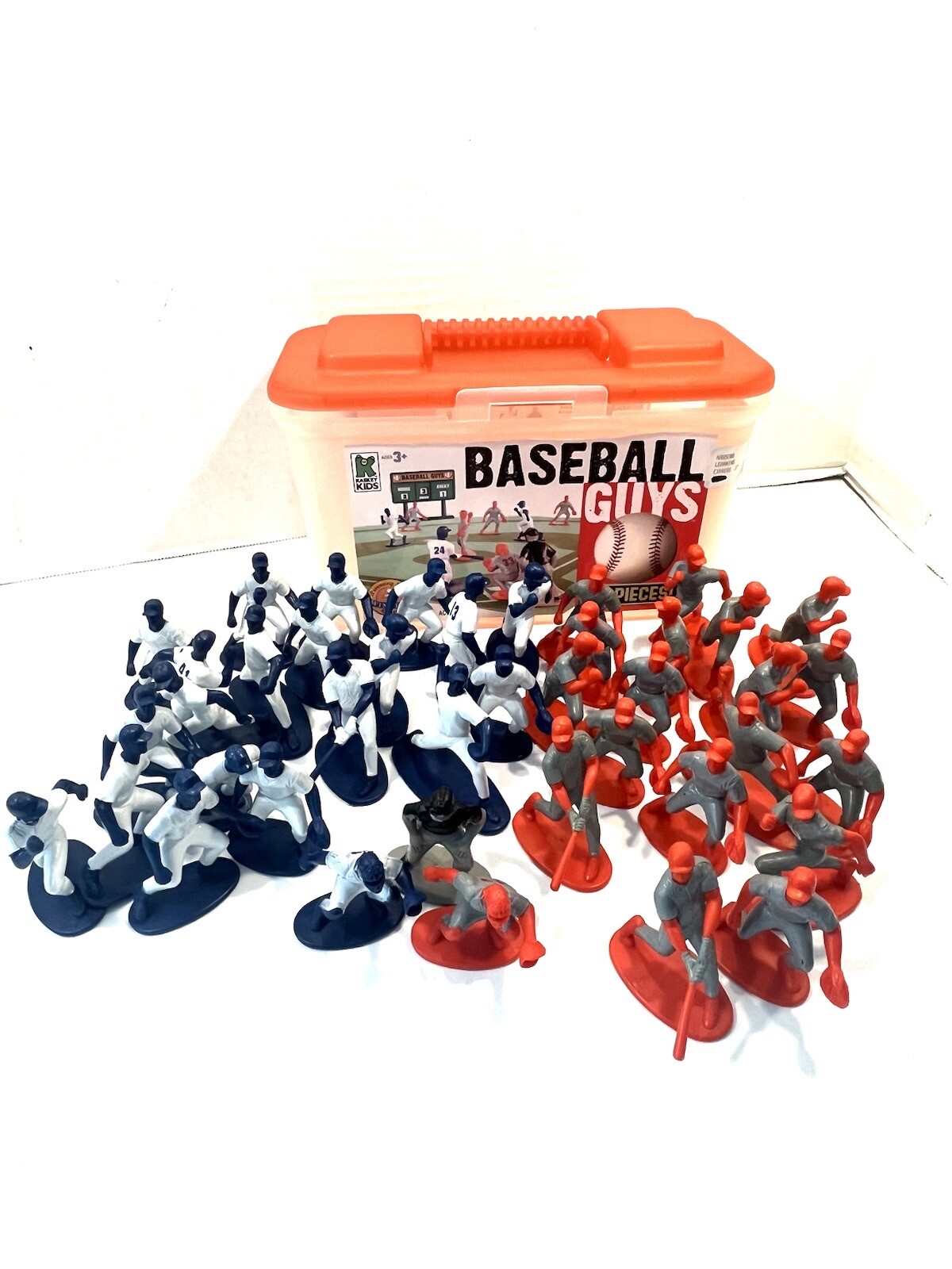 Kaskey Kids Baseball Guys Red Blue Lot Of 41 Figures, Box, No Field eBay