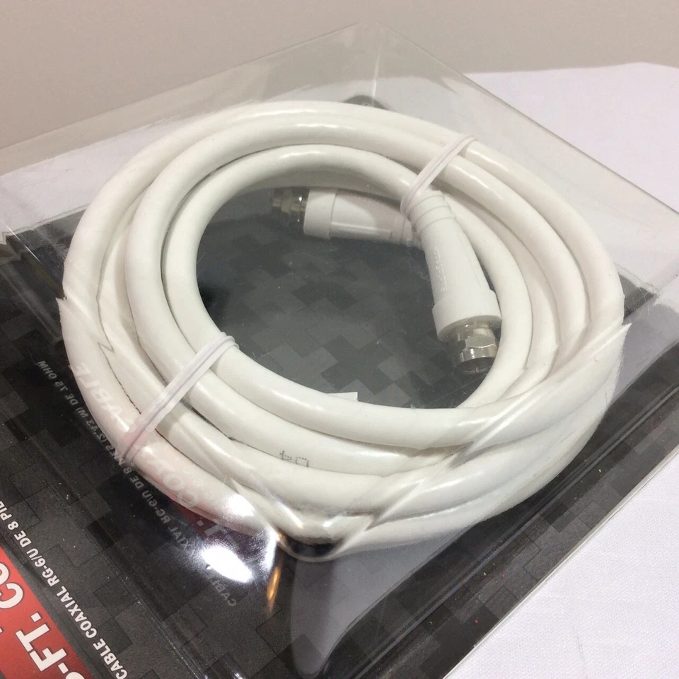 Radio Shack 8-FT (2.43M) Coax AV Cable TV Telephone Internet Data Video Antenna - Image 3 of 4