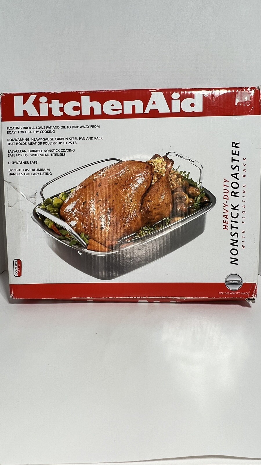 KitchenAid Roaster With Floating Rack 15" X 12" up to 25lbs Good *220