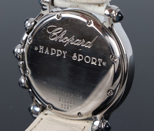 $9,500 Chopard Happy Sport 7 Floating Diamond 38mm Chronograph Quartz Watch 8267 - Picture 8 of 8