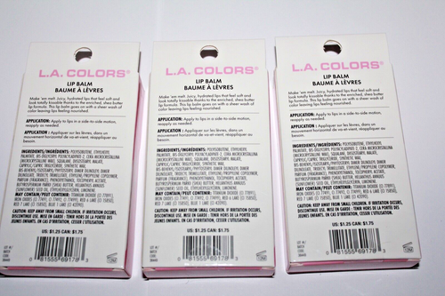 L.A. Bálsamo labial de manteca de karité COLORES C69178 rosa pura lote de 3 en caja - Imagen 2 de 2