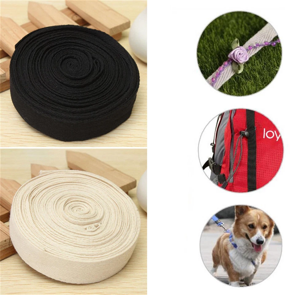 25mm Cotton Webbing Herringbone Twill Tape Sewing Strap For DIY Apron Cloth - image 2 of 4