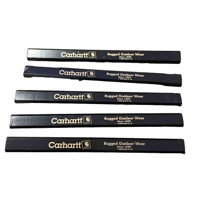 Carhartt carpenter pencils -Black- 7 inches- Set of 5- Not Sharpened