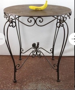 Vintage wrought iron patio table.
