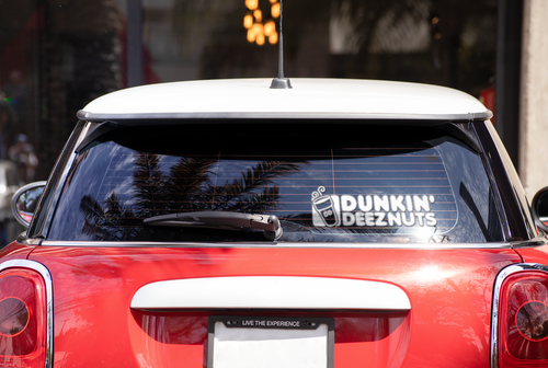 Dunkin DeezNuts Car Window Vinyl Decal Sticker Coffee - Picture 6 of 9