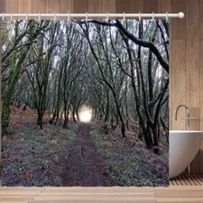 Abandoned Forest Waterproof Bath Polyester Shower Curtain Liner Water Resistant