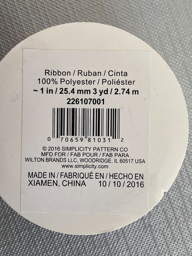 Disney Minnie Mouse Ribbon (Simplicity 226657051) - 25mm x 2.7m NEW - Picture 3 of 3