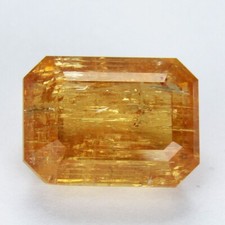 13.35Cts Genuine Natural Imperial Topaz Emerald Cut Loose Gemstone from Brazil