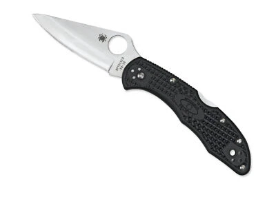 Spyderco Delica 4, 7.15 Signature Folding Knife PlainEdge Grind C11PBK