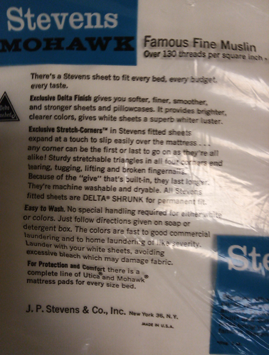 2-WHITE Stevens Mohawk Fine Muslin Fitted sheets,54 x 76 Double Bottom STD Depth - Picture 10 of 12