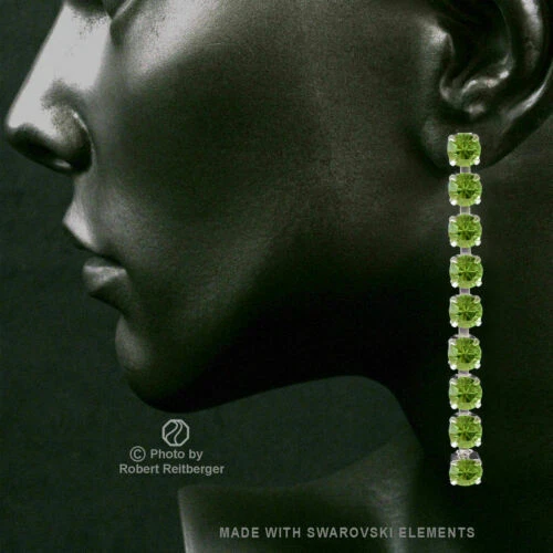 Mode-Ohrschmuck aus Glas Peridot