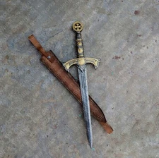 The Medieval Templar Knight Sword – Handmade Damascus Steel Longsword