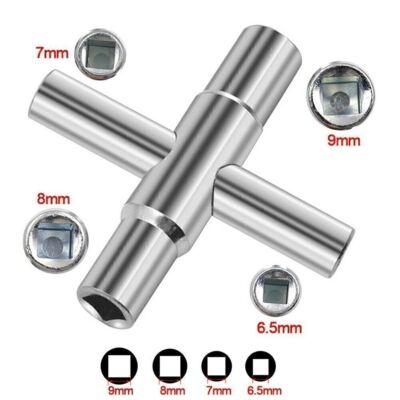 4 IN 1 Universal-Wasserhahnschlüssel Vierkantschlüssel Klempner-Badschlüssel DE