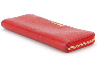 miu miu wallet logo leather Authentic used L3033 | eBay