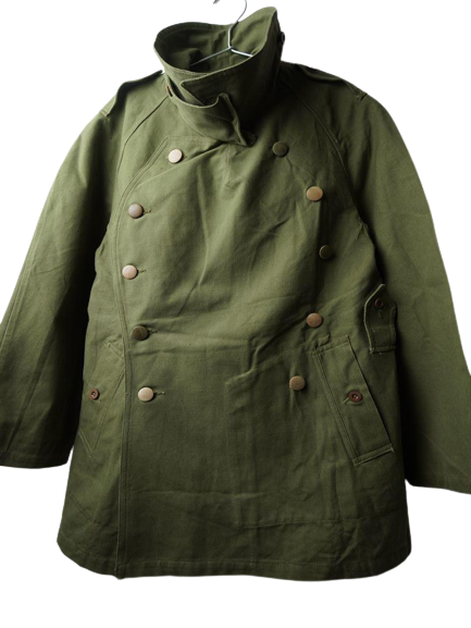 French Army M-38 Men's Motorcycle Coat M Size Olive Green French Army M-38 Men's Motorcycle Coat M Size Olive Green