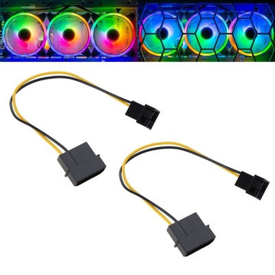 4-Pin Molex IDE to 3-Pin a Regular Molex IDE CPU Chasis Case Fan Power Connector