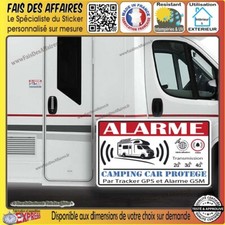 Stickers autocollant Alarme camping car gsm gps sirène sécurité antivol