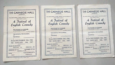 Carnegie Hall Dunfermline Programmes x 3 1946 A Festival of English Comedy