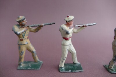 Soldat Plomb creux 4 Marins - Soldat en plomb ceux de la