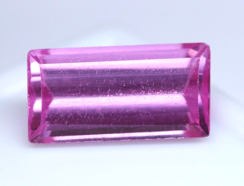 4.20 Ct Certified Natural Ceylon Pink Sapphire Square Cut Loose Gemstone 14X4MM - Picture 5 of 6