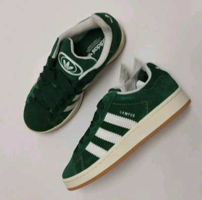 adidas Campus 00s Dark Green / Cloud White / Off White I Größe EU 38 / US 5 1/2