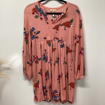 Matilda Jane Let's Go Out Dress Peach Floral Boho Women s Medium