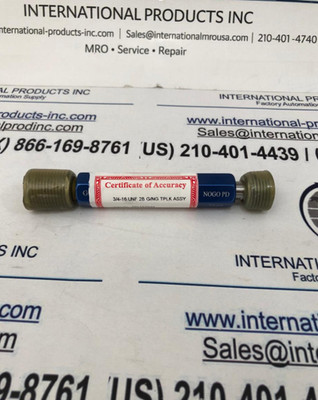 VERMONT GAGE 301153040 Threaded Plug Gauge Ass Dim Type Inch 6DHP3
