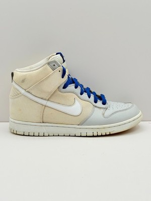 Size 8.5 Nike Dunk High Mens White Gray Comfort Basketball Sneaker 317982-125