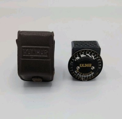 Vintage Kalimar Clip On Exposure Meter Made in Japan w/ Leather Case Camera Old