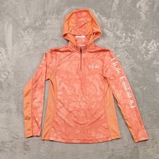 Huk Fishing Hoodie Shirt Womens Small Camo Sun Protection UPF Performance