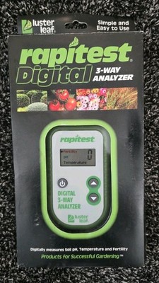 Rapitest 3 in 1 Digital PH, Fertility, Thermometer Soil Garden Plant Test Tester