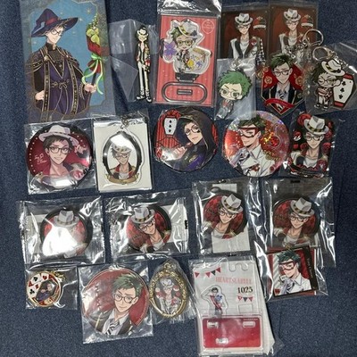 Twisted Wonderland Trey Clover Badge Keychain Strap Acrylic stand set Japan #447