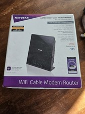 NETGEAR AC1600 Wifi Cable Modem Router C6250 - Black C6250-100NAS 