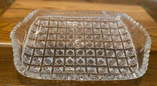 American Brilliant Period Deep Cut Glass Crystal tray - possible Harvard Pattern