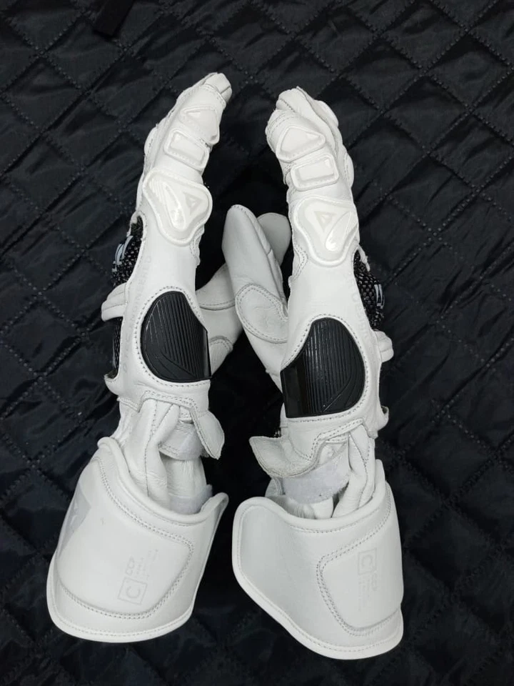 Luvas de couro branco para motocicleta Dainese Druid 3 - Imagem 2 de 4