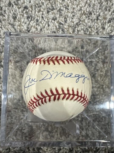 Joe DiMaggio Signed Baseball – Bold Blue Autograph – Vintage Yankees Legend HOF