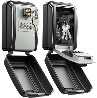 Vewaci Wall-Mounted Lock Box for Keys with Code, 4 Digits Combination Key Loc...