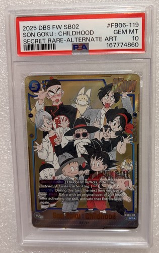 Dragon Ball Son Goku : Childhood FB06-119 Manga Booster 02 SCR * PSA 10 ENG