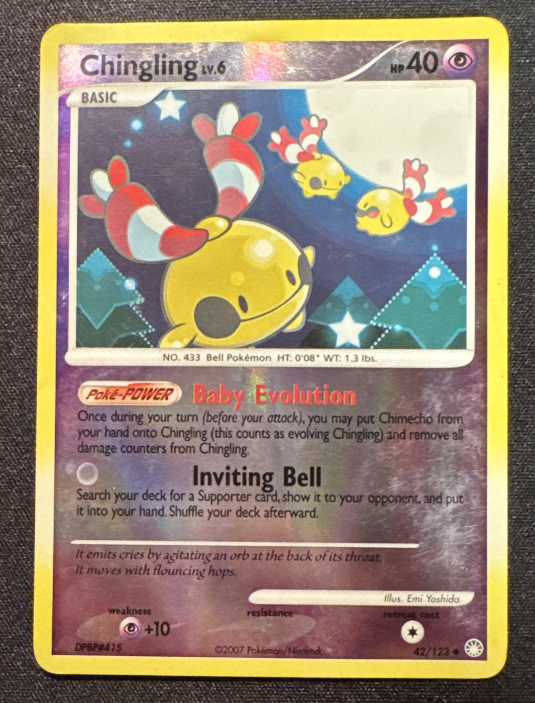 Pokemon Card - Chingling Mysterious Treasures 42/123 Reverse Holo - NM