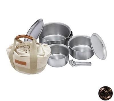 SOTO Edelstahl Topfset (ST-950S) - Hergestellt in Japan. Verfügt über eine vi...