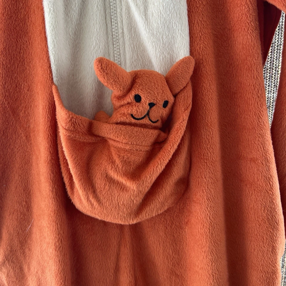 Xhileration Plush Fleece One Piece Sleepwear Size Small Kangaroo - Image 3 of 4
