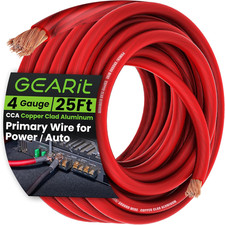 , 4 Gauge Wire, for Automotive Power/Ground, Battery Cable, Car Audio, RV, Amp,