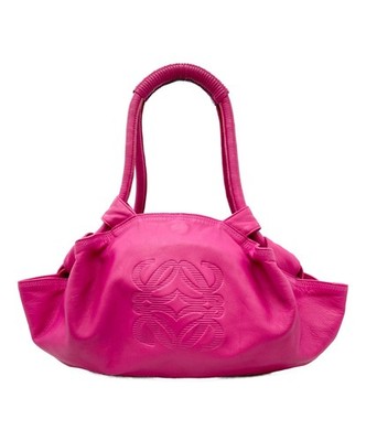 LOEWE Handbag Nappa Aire Anagram Leather Pink From Japan