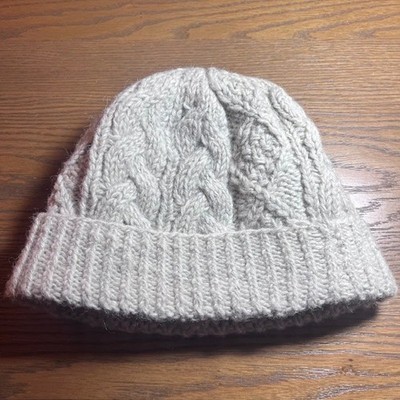 Aran sweater knit hat Aran Cable Knit Hat Pom Pom Green | The Sweater Shop main image 4