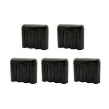 5 Pack AA / AAA / CR123A Black Battery Holder Storage Cases