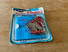 Vintage Les Davis “STANDARD COWBELL”Flex Troll Attractor Red Flash/Nickel Blades