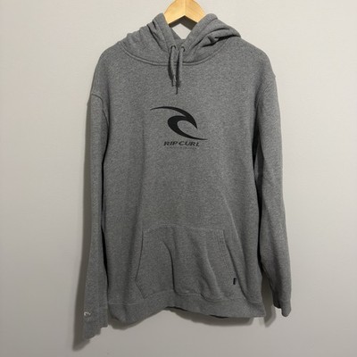 Rip Curl Hoodie Men s 2XL Graphic logo Blue Pullover Fleece Surfing