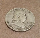 1949-S Franklin Head Half Dollar Silver Coin United States San Francisco