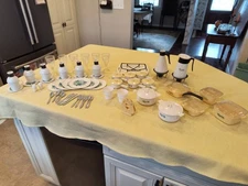 abt. 80 piece child's plastic Corningware dinner sets c. 1960